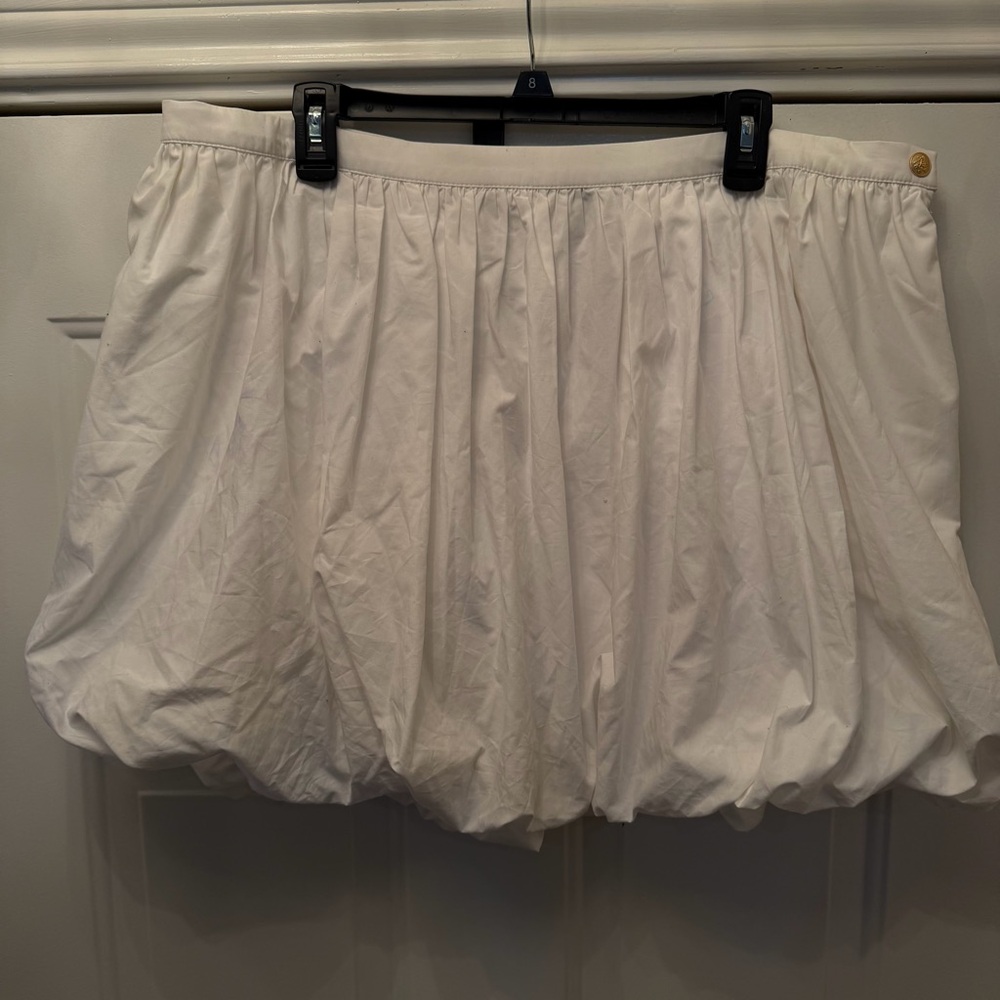 NWT White J. Crew Mini bubble skirt in‎ cotton poplin